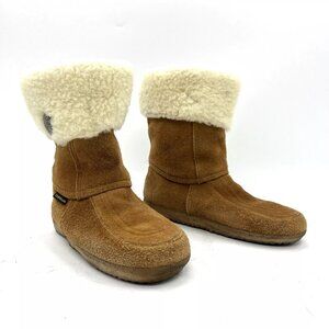 Steger Mukluks Chestnut Chicks Brown Leather Winter Boots Women's Size 8